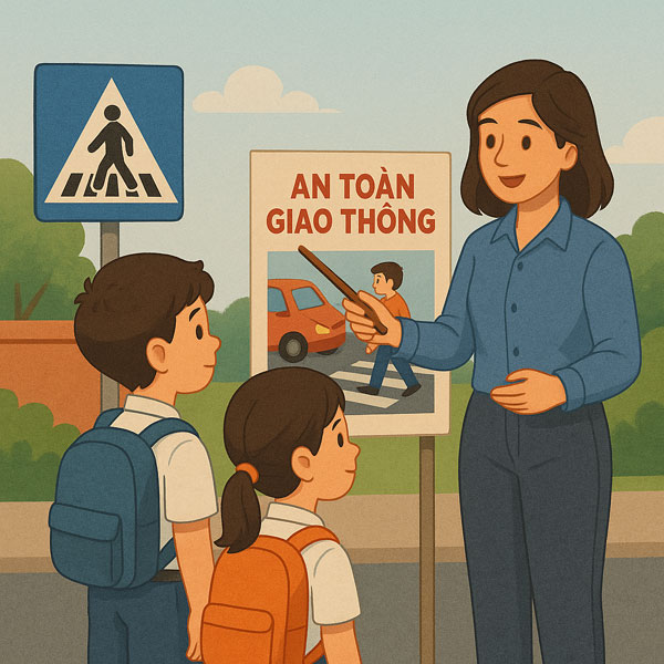 Lắng nghe chỉ dẫn để tham gia giao thông an toàn